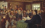 Nikolai Petrovitch Bogdanov-Belsky Sunday Reading in Rural Schools oil on canvas